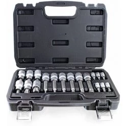 BITUXX Nussatz 18tlg Torx Vielzahn Innen Inbus Imbus Bit Steck Nüsse Werkzeug -Schlüssel Shop 10591534 4