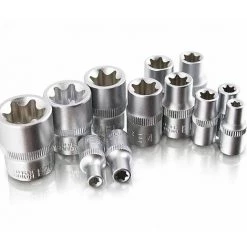 BITUXX Nusssatz 12tlg Torx Vielzahn Innen Inbus Imbus Bit Steck Nüsse Werkzeug