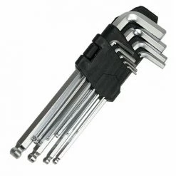 EGA TOOLS Innensechskant Winkelschraubendreher-Satz 9 Tlg Kugelkopf Extra Lang