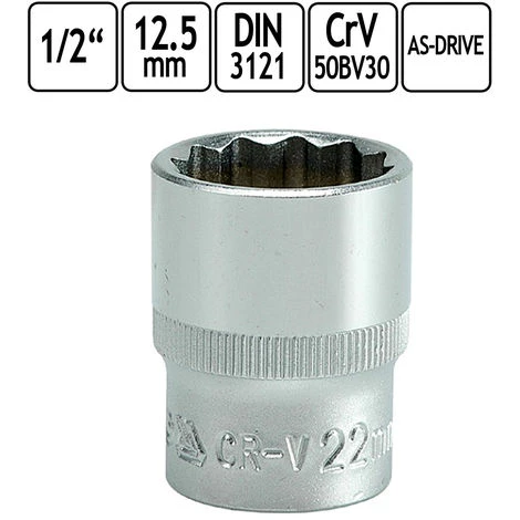 TOYA Steckschlüssel-Einsatz 22 Mm 5 TOYA Steckschlüssel-Einsatz 22 Mm – Bild 3