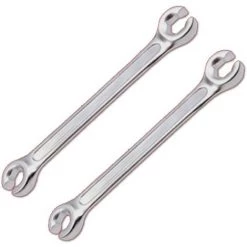 MARKENLOS 2-tlg. Bremsleitungsschlüssel-Set SW 6-12 Mm 15° Gekröpft Offener Ringschlüssel Satz Set