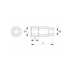 Bahco 1/2 Kraft-Steckschlüssel-Einsatz, Lang, Sechskant, 1-1/8, Phosphatiert -Schlüssel Shop 11861026 3