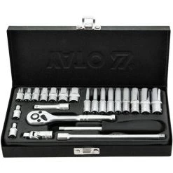 YATO Knarren-Kasten 23 Teilig Ratschenkasten 1/4 Zoll Knarre Ratsche Steckschlüssel-Satz