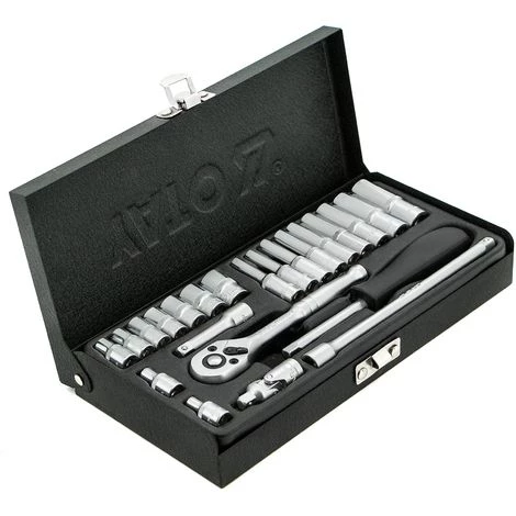 YATO Knarren-Kasten 23 Teilig Ratschenkasten 1/4 Zoll Knarre Ratsche Steckschlüssel-Satz 4 YATO Knarren-Kasten 23 Teilig Ratschenkasten 1/4 Zoll Knarre Ratsche Steckschlüssel-Satz – Bild 2