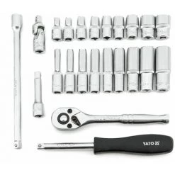 YATO Knarren-Kasten 23 Teilig Ratschenkasten 1/4 Zoll Knarre Ratsche Steckschlüssel-Satz 10 YATO Knarren-Kasten 23 Teilig Ratschenkasten 1/4 Zoll Knarre Ratsche Steckschlüssel-Satz -Schlüssel Shop 13965699 4