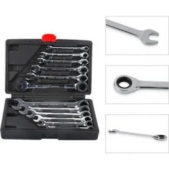 OOBEST Ratschenschlüssel Ringschlüssel Knarren Ratschen SET 12 Tlg -Schlüssel Shop 14343749 3