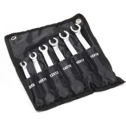 WILTEC Bremsleitungsschlüssel Set 6 Tlg. 8-19 Mm Für Bremsleitung Leitungsschlüssel