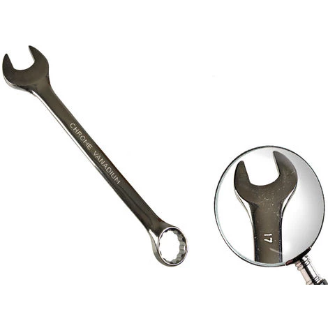 MS-WARENVERTRIEB Profi Ring Maulschlüssel 17 Mm Gekröpft Aus Poliertem Chrom Vanadium Stahl 3 MS-WARENVERTRIEB Profi Ring Maulschlüssel 17 Mm Gekröpft Aus Poliertem Chrom Vanadium Stahl