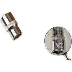 MS-WARENVERTRIEB Profi Stecknuss Metrisch 1/2" Antrieb 10 Mm Schlüsselweite Aus Hochglanz Chrom Vanadium Stahl
