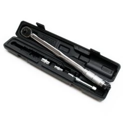 WILTEC Drehmomentschlüssel 1/2" (12,7mm) 28-210Nm, 127mm Verlängerung & 2 Stecknüsse