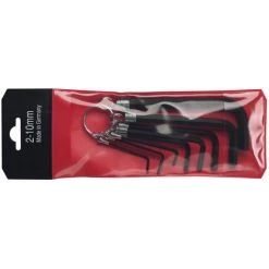 DÖNGES Dönges Stiftschlüsselsatz, Am Ring, DIN 911 WS, In Tasche, 1/16 - 3/8 ", 10 Tlg.