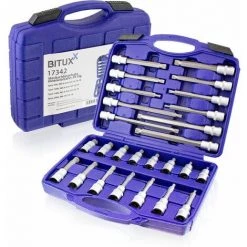 BITUXX 26 Tlg Innen Vielzahn Steckschlüssel Werkzeug Set Stecknuss Nuss Satz