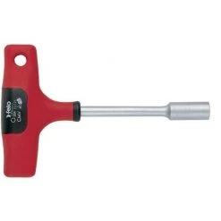 Felo T-Griff Steckschlüssel 304 ND, 2-Komponenten-Griff Für Eine Angenehme Nutzung, Matt Verchromte Klingen Mit Black-Tip, Made In Germany - Größe:13 (125)