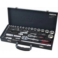 PRIMASTER Primsater Steckschlüsselsatz 64 Tlg. Ratschenset Bitsatz Ratsche Knarre Nuss