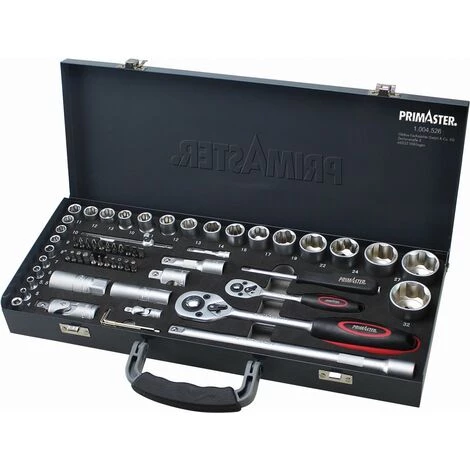PRIMASTER Primsater Steckschlüsselsatz 64 Tlg. Ratschenset Bitsatz Ratsche Knarre Nuss 3 PRIMASTER Primsater Steckschlüsselsatz 64 Tlg. Ratschenset Bitsatz Ratsche Knarre Nuss