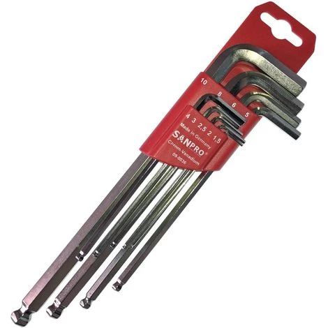 SANPRO Langer Innensechskant-Schlüssel Im Set - Z.B. Für Inbus 3 SANPRO Langer Innensechskant-Schlüssel Im Set - Z.B. Für Inbus