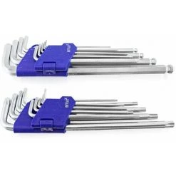 BITUXX 18-tlg Innensechskant Torx Schlüssel Schraubedreher Satz Inbus Innentorx 1.5 - 10mm T10-T50 Extra Lang