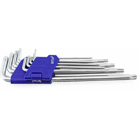 BITUXX 18-tlg Innensechskant Torx Schlüssel Schraubedreher Satz Inbus Innentorx 1.5 - 10mm T10-T50 Extra Lang 4 BITUXX 18-tlg Innensechskant Torx Schlüssel Schraubedreher Satz Inbus Innentorx 1.5 - 10mm T10-T50 Extra Lang – Bild 3