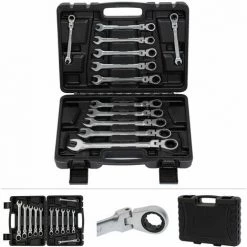 Grafner® Gelenk Ring Ratschen Schraubenschlüssel Satz 12 Teilig RM10872