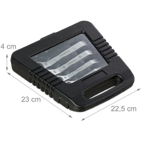 Relaxdays Ringratschenschlüssel Set 6-teilig, 6 - 15, 17 & 19 Mm, Im Koffer, Umschaltbare Ratsche, Ringschlüssel, Silber 7 Relaxdays Ringratschenschlüssel Set 6-teilig, 6 - 15, 17 & 19 Mm, Im Koffer, Umschaltbare Ratsche, Ringschlüssel, Silber – Bild 5