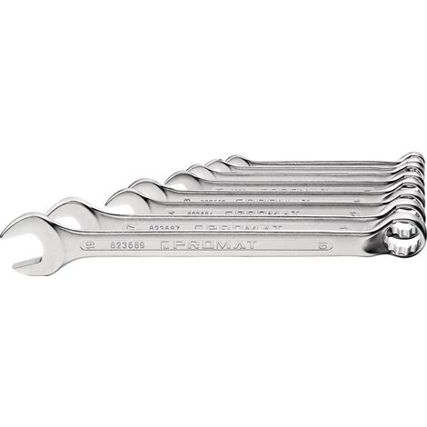 PROMAT Ringmaulschlüsselsatz 8-teilig Schlüsselweite 8-19 Mm Form B CV-Stahl 3 PROMAT Ringmaulschlüsselsatz 8-teilig Schlüsselweite 8-19 Mm Form B CV-Stahl