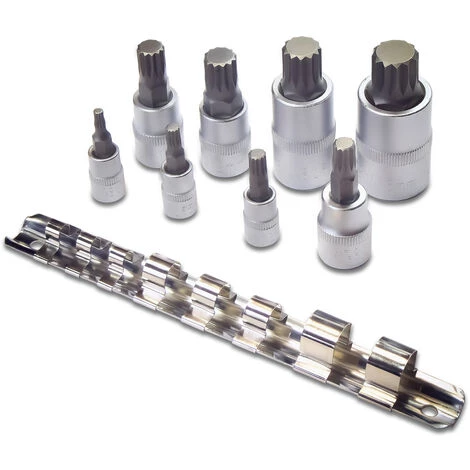 WERKZEUGFEE 8-tlg. Innenvielzahn-Nüsse Vielzahn-Bit-Satz XZN M4 M5 M6 M8 M10 M12 M14 M16 Set 4 WERKZEUGFEE 8-tlg. Innenvielzahn-Nüsse Vielzahn-Bit-Satz XZN M4 M5 M6 M8 M10 M12 M14 M16 Set – Bild 2