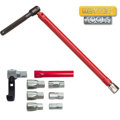 HEYCO HEYTEC Standhahnmutter Schlüssel Set 240mm, Waschtischmontage, Inkl. Nüsse SW 9-17mm 3 HEYCO HEYTEC Standhahnmutter Schlüssel Set 240mm, Waschtischmontage, Inkl. Nüsse SW 9-17mm