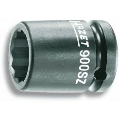 Hazet Schlag-, Maschinenschrauber-Steckschlüssel-Einsatz (Doppel-6kt.) - Vierkant Hohl 12,5 Mm (1/2 Zoll) - Außen-Doppel-Sechskant-Tractionsprofil - Schlüsselweite: 36 - Gesamtlänge: 60 Mm - 900SZ-36