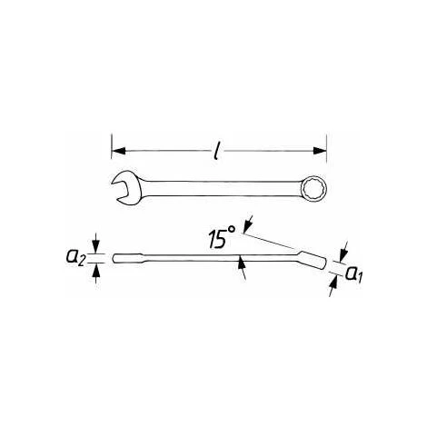 VIGOR Ring-Maulschlüssel, Außen-Sechskant Profil, Außen-Doppel-Sechskant Profil, 17 Mm 6 VIGOR Ring-Maulschlüssel, Außen-Sechskant Profil, Außen-Doppel-Sechskant Profil, 17 Mm – Bild 4