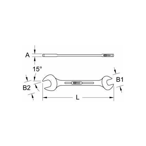 KSTOOLS KS Tools Doppel-Maulschlüssel, 14x17 Mm 3 KSTOOLS KS Tools Doppel-Maulschlüssel, 14x17 Mm