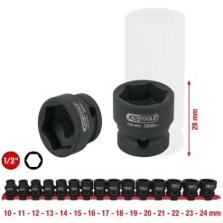 KSTOOLS KS TOOLS 1/2" Sechskant-Kraft-Stecknuss-Satz, Extra Kurz, 15-tlg 8 KSTOOLS KS TOOLS 1/2" Sechskant-Kraft-Stecknuss-Satz, Extra Kurz, 15-tlg -Schlüssel Shop 31264895 2