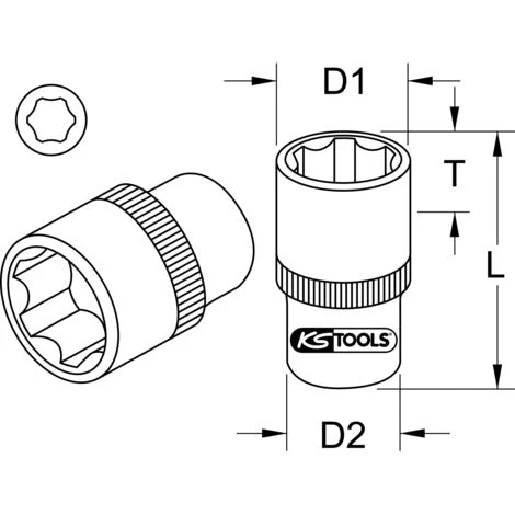 KSTOOLS® KS TOOLS 1/4" Stecknuss, 5mm 4 KSTOOLS® KS TOOLS 1/4" Stecknuss, 5mm – Bild 2