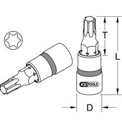 KSTOOLS® KS TOOLS 3/8" Bit-Stecknuss Torx, T55 -Schlüssel Shop 31266200 2