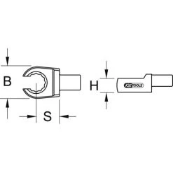 KSTOOLS KS TOOLS 9x12mm Einsteck-Ringschlüssel Offen, 17mm -Schlüssel Shop 31266260 5