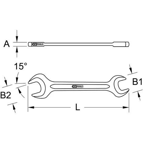 KSTOOLS® KS TOOLS Doppelmaul-Kraftschlüssel, 13x17mm 4 KSTOOLS® KS TOOLS Doppelmaul-Kraftschlüssel, 13x17mm – Bild 2