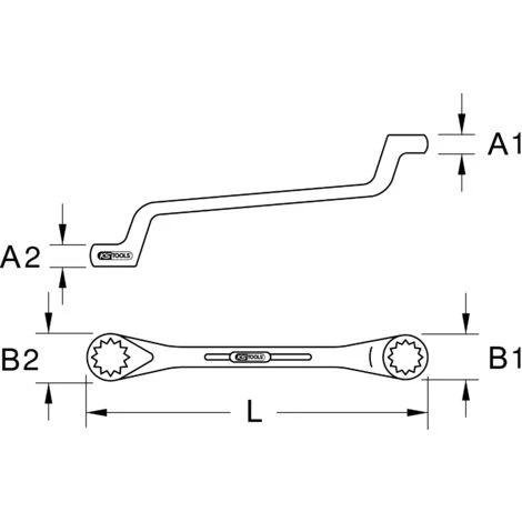 KSTOOLS® KS TOOLS CHROMEplus Doppel-Ringschlüssel, Gekröpft, 8x9mm 5 KSTOOLS® KS TOOLS CHROMEplus Doppel-Ringschlüssel, Gekröpft, 8x9mm – Bild 3