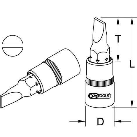 KSTOOLS® KS TOOLS 1/2" Bit-Stecknuss Schlitz, 16mm 4 KSTOOLS® KS TOOLS 1/2" Bit-Stecknuss Schlitz, 16mm – Bild 2