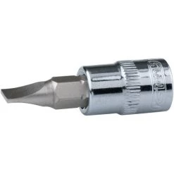 KSTOOLS® KS TOOLS 1/4" CHROMEplus Bit-Stecknuss Schlitz, 8mm