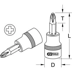 KSTOOLS® KS TOOLS 1/2" Bit-Stecknuss, Lang, PH3 6 KSTOOLS® KS TOOLS 1/2" Bit-Stecknuss, Lang, PH3 -Schlüssel Shop 31270465 2