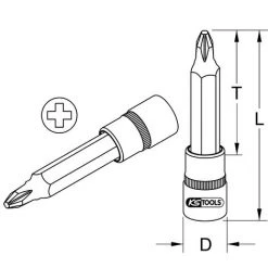 KSTOOLS® KS TOOLS 1/2" Bit-Stecknuss, Lang, PH3 7 KSTOOLS® KS TOOLS 1/2" Bit-Stecknuss, Lang, PH3 -Schlüssel Shop 31270465 3