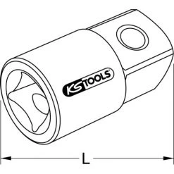 KSTOOLS® KS TOOLS 1/2" CHROMEplus Reduzieradapter, 1/2"F X 3/8"M -Schlüssel Shop 31270646 2