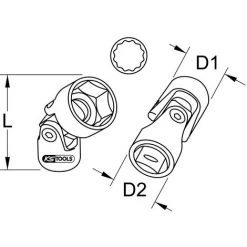 KSTOOLS® KS TOOLS 3/8" 12-kant-Stecknuss Mit Gelenk, 19mm 5 KSTOOLS® KS TOOLS 3/8" 12-kant-Stecknuss Mit Gelenk, 19mm -Schlüssel Shop 31270709 2