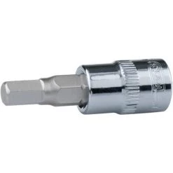 KSTOOLS® KS TOOLS 1/4" CHROME Bit-Stecknuss Innensechskant, 6mm