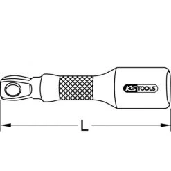 KSTOOLS® KS TOOLS 1/4" CHROMEplus Kipp-Verlängerung, 75mm -Schlüssel Shop 31271411 2