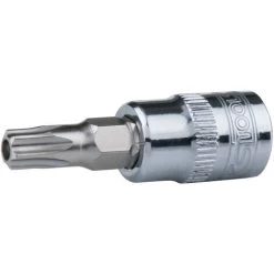 KSTOOLS® KS TOOLS 3/8" CHROMEplus Bit-Stecknuss Torx Mit Stirnlochbohrung,TB25