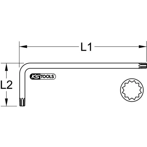 KSTOOLS® KS TOOLS Vielzahn (XZN®)-Winkelstiftschlüssel, XL, M12 4 KSTOOLS® KS TOOLS Vielzahn (XZN®)-Winkelstiftschlüssel, XL, M12 – Bild 2