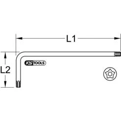 KSTOOLS® KS TOOLS Fünfstern-Winkelstiftschlüssel, Bohrung, Lang, TS8 -Schlüssel Shop 31275857 3