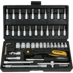 FÖRCH Steckschlüssel-Satz 6-kant 1/4”, 46-tlg. ECO | 1/4STECKSCH.SA.MC 2 ECO 46TLG