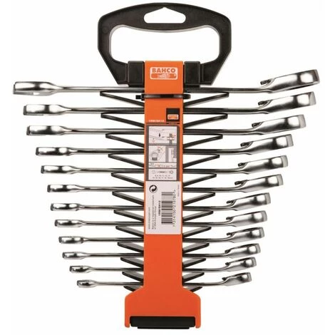 BAHCO Knarren-Ring-Maulschlüssel-Satz. 12-Tlg. Im Kunststoffhalter 4 BAHCO Knarren-Ring-Maulschlüssel-Satz. 12-Tlg. Im Kunststoffhalter – Bild 2