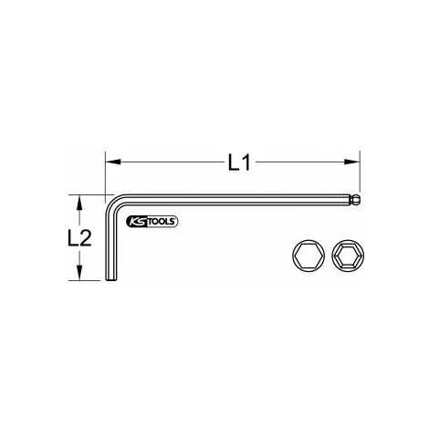KSTOOLS KS Tools Kugelkopf-Innensechskant-Winkelstiftschlüssel, XL, 3/8 6 KSTOOLS KS Tools Kugelkopf-Innensechskant-Winkelstiftschlüssel, XL, 3/8 – Bild 4